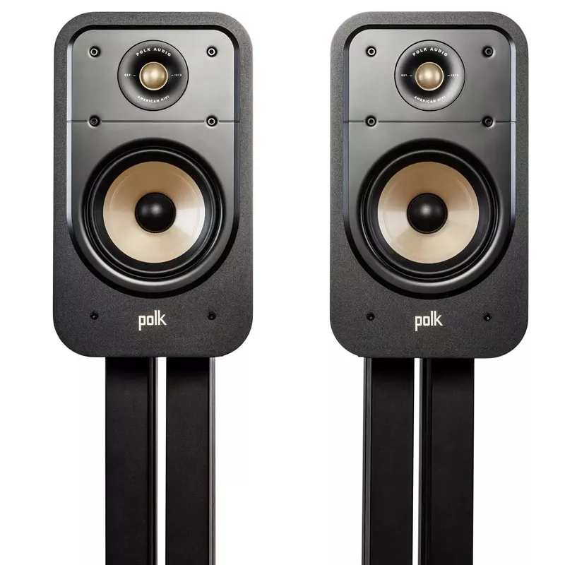 Polk Audio Signature Elite ES20 High-Resolution Large Bookshelf Loudspeaker, Black, Pair