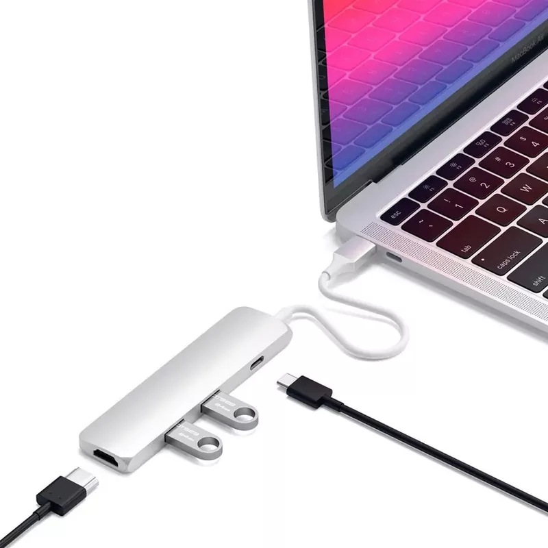 Satechi USB Type-C Slim Multi-Port Adapter with 4K HDMI, Silver