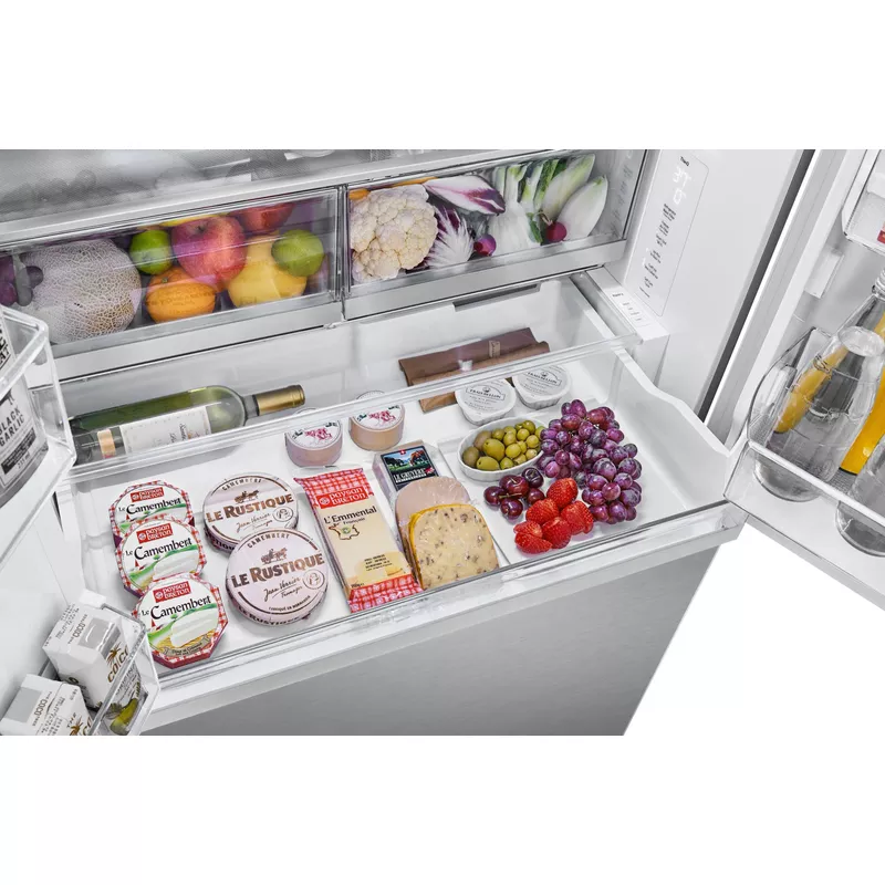 LG - 25.5 Cu. Ft. French Door Counter-Depth Smart Refrigerator with Four Kinds of Ice - Stainless Steel