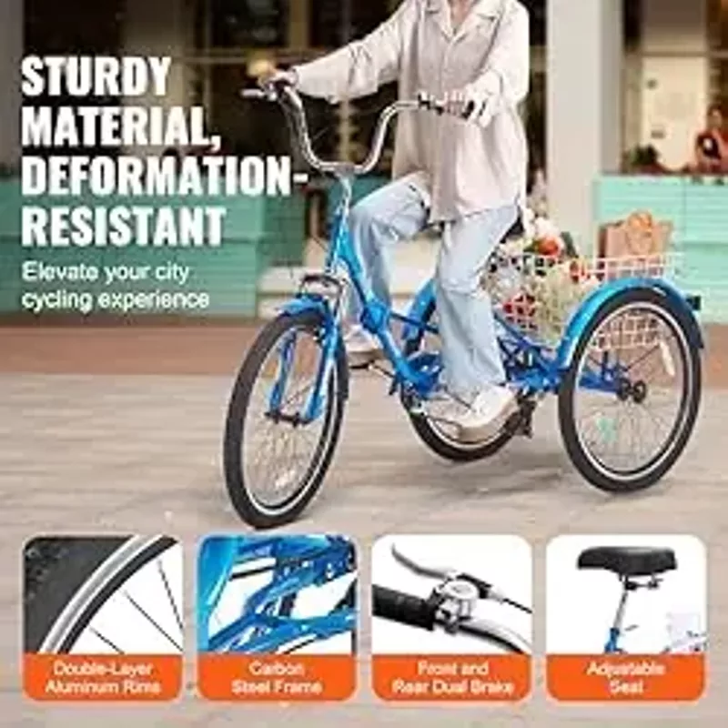 VEVOR Folding Adult Tricycle