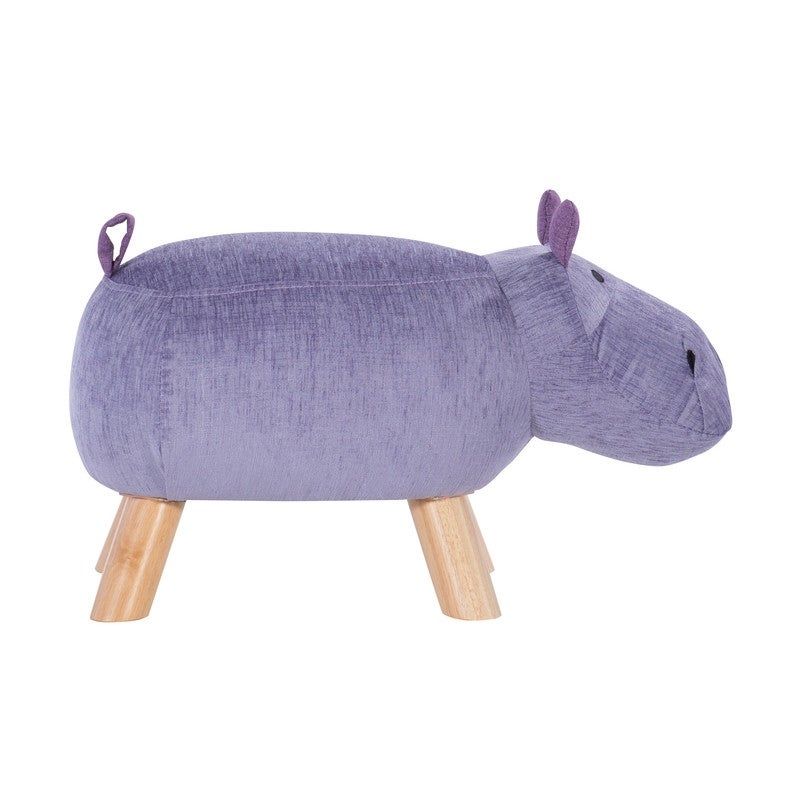 Harlen Purple Hippo Kids Stool - Purple