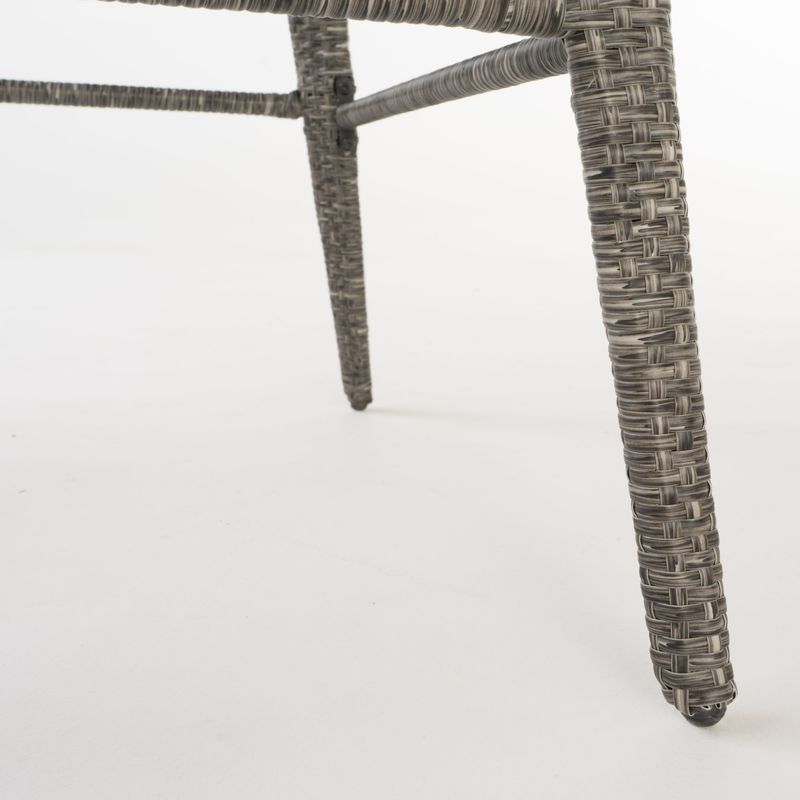 Puerta Outdoor Wicker Bar Table by Christopher Knight Home - Multi Grey