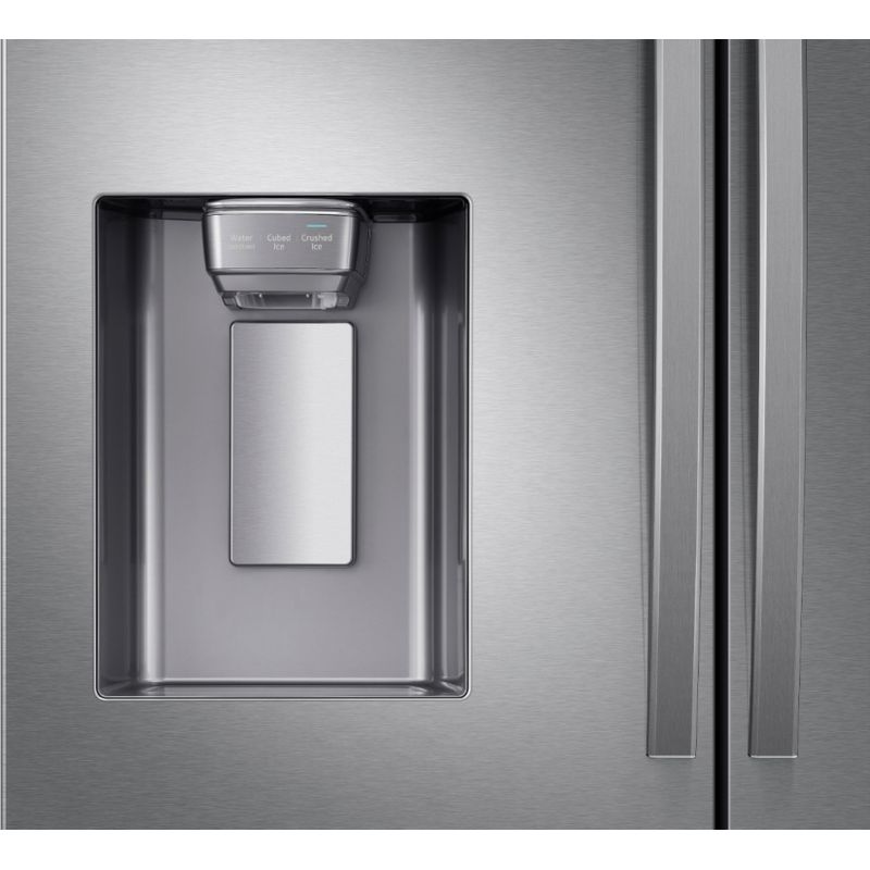 Alt View Zoom 4. Samsung - 22.6 cu. ft. 4-Door French Door Counter Depth Refrigerator with FlexZone Drawer - Stainless steel