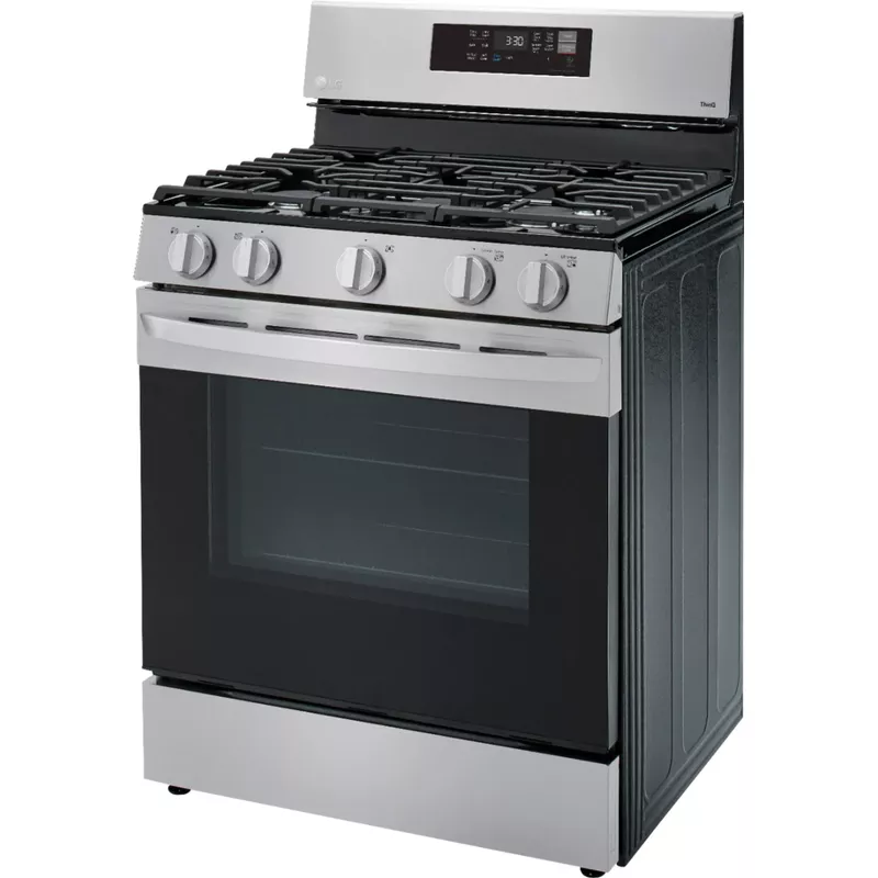 LG - 5.8 Cu. Ft. Smart Freestanding Gas True Convection Range with EasyClean and AirFry - Stainless Steel