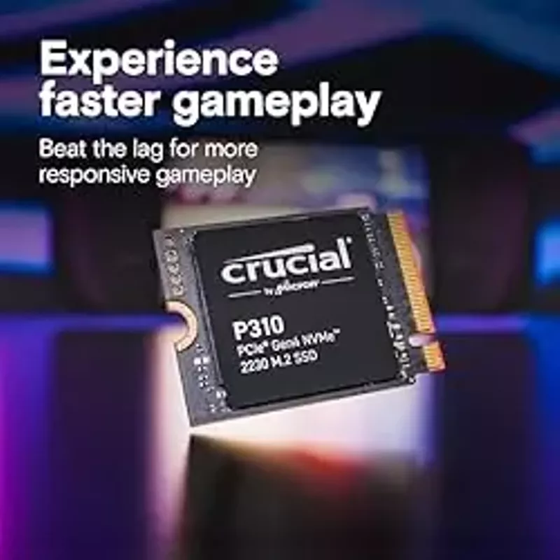 Crucial New 2024 P310 2TB PCIe Gen4 2230 NVMe M.2 SSD - Up to 7,100 MB/s - Uplevel Your Console - Internal Solid State Drive (PC) - CT2000P310SSD2