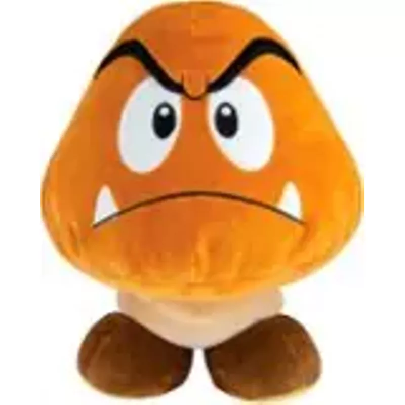 TOMY - Club Mocchi-Mocchi- Super Mario Goomba Mega 15 inch Plush Stuffed Toy - Multicolor