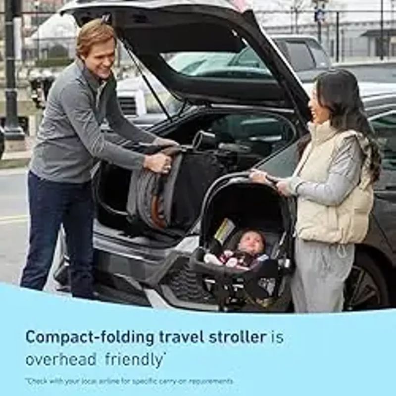 Graco Ready2Jet Travel System - Compact Travel Stroller with Automatic Fold and SnugRide Infant Car Seat