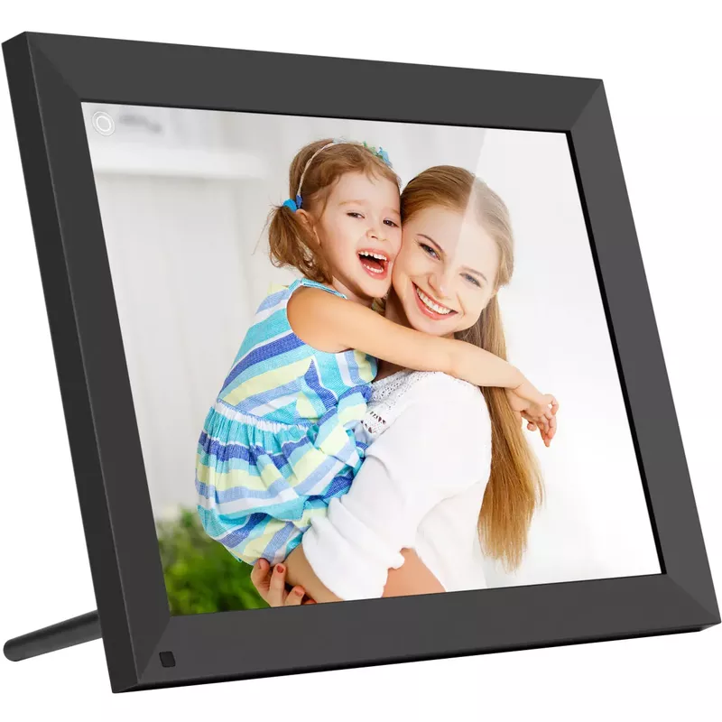 Aluratek - 15" Touchscreen LCD Wi-Fi Digital Photo Frame - Black