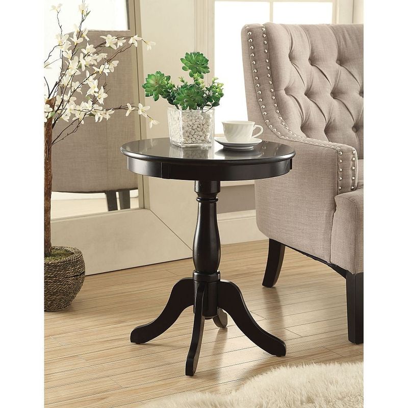Side Table Round End Table in 4 Colors - 18*22 - Black