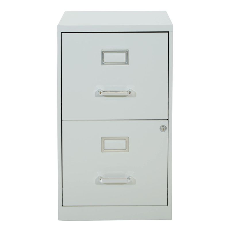 Metal File Cabinet - Grey w/Casters