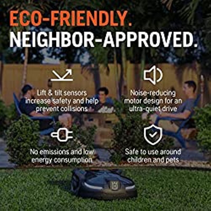 Husqvarna Automower® 115H Connect/4G Robotic Lawn Mower, Small – Medium Yards (0.4 Acres) 115H 4G-Mows Up To 0.4 Acre