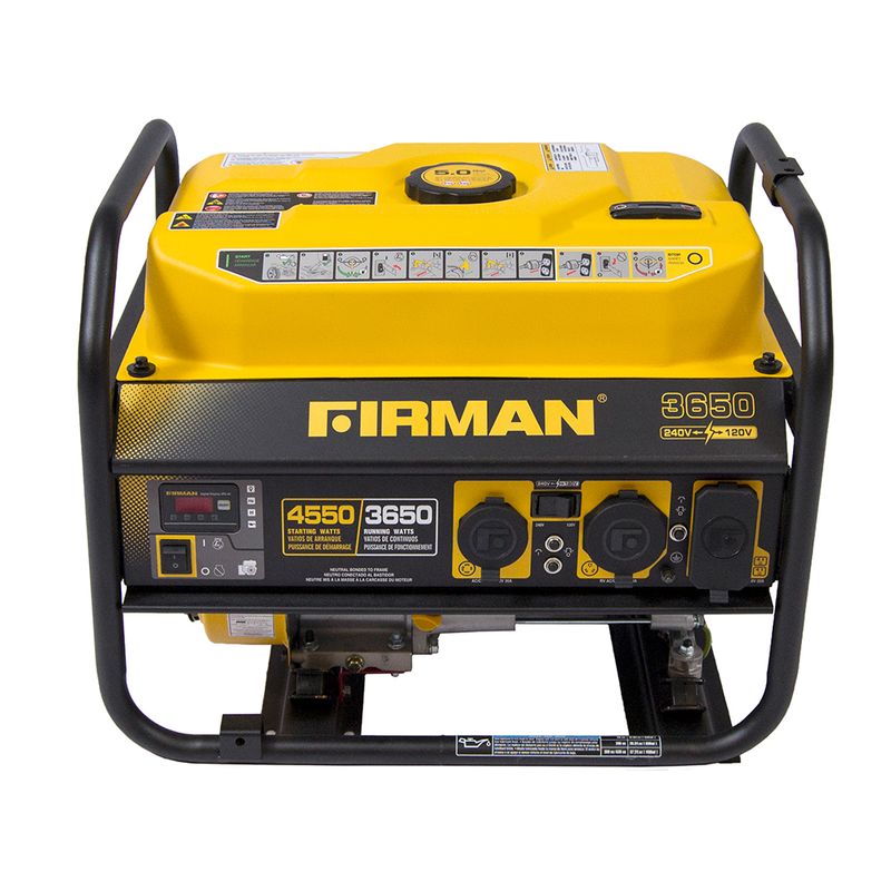 FIRMAN P03606 4450/3650 Watt 120/240 V Gas Recoil Start Generator, EPA Only