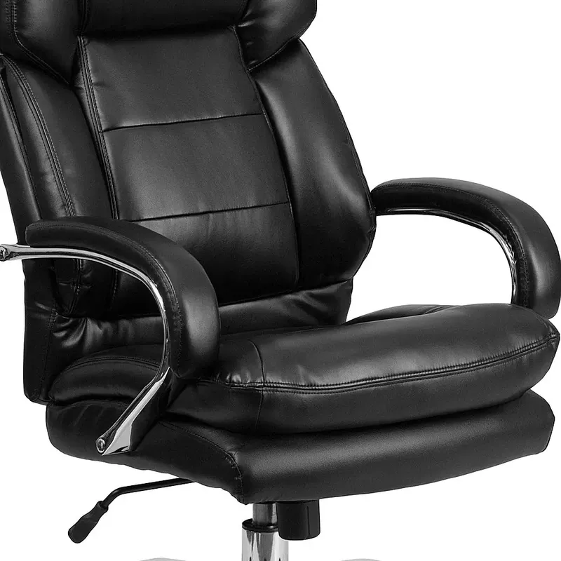 Flash Furniture - Hercules Contemporary Leather/Faux Leather 24/7 Big & Tall Swivel Office Chair - Black LeatherSoft
