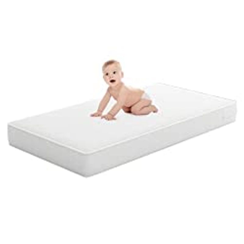 Safety 1st Heavenly Dreams Baby Crib & Toddler Bed Mattress, Waterproof Cover, Firm, Fits Standard Size Cribs & Toddler Beds, White, 1...