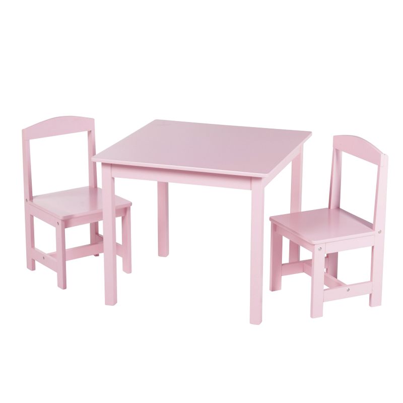 Simple Living White 3-piece Hayden Kids Table/Chair Set - White-Pink