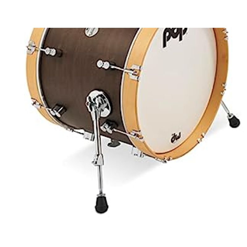 Pacific Drums & Percussion Drum Set Concept Classic 3-Piece Bop, Walnut with Natural Hoops Shell Packs (PDCC1803WN)