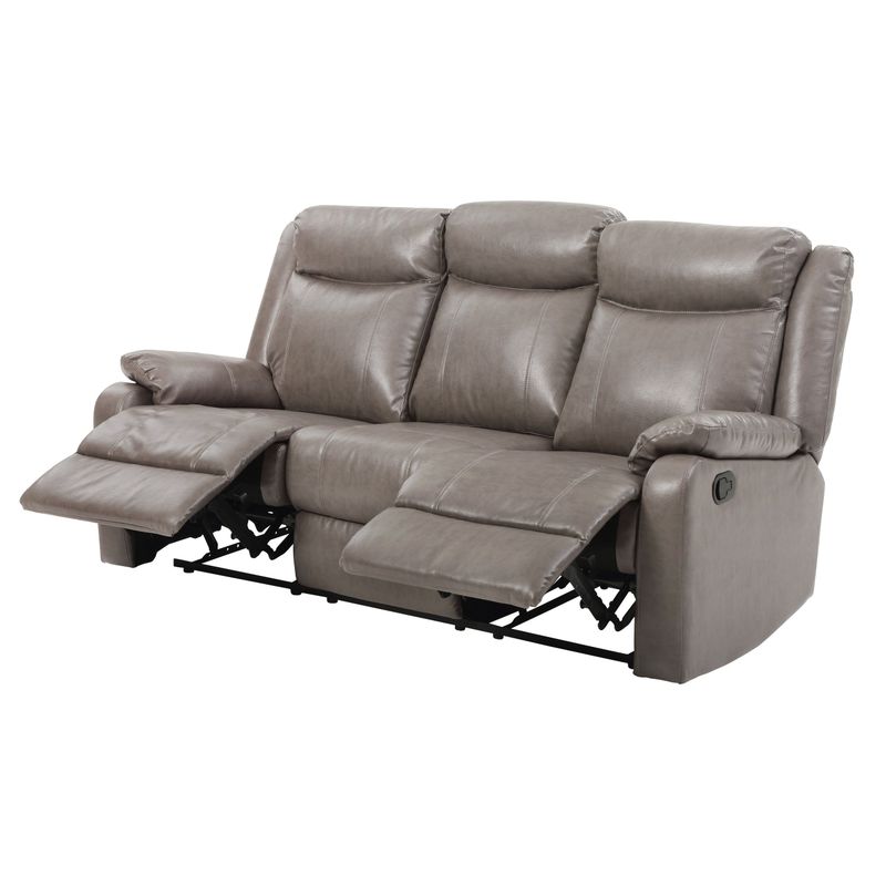 Rent to own Ward Faux Leather Double Reclining Sofa Brown