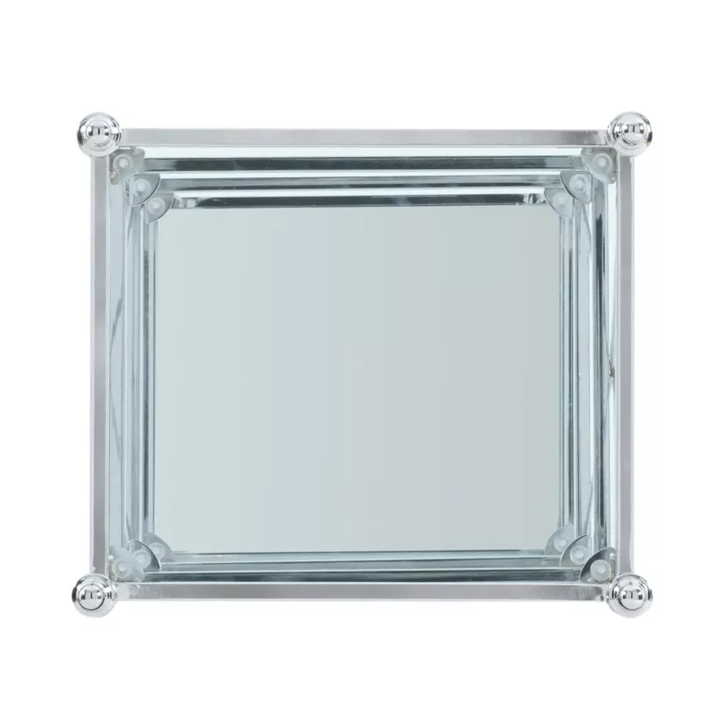 Aberdeen Chrome And Glass Four Tier Shelf