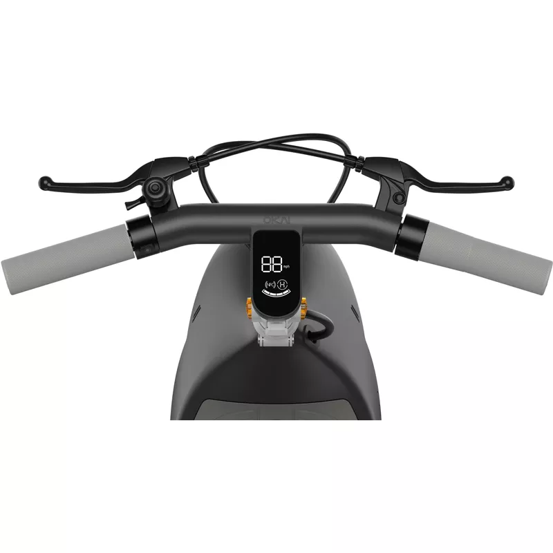 OKAI - Ceetle Pro Electric Scooter with Foldable Seat w/35 Miles Operating Range & 15.5mph Max Speed - Black