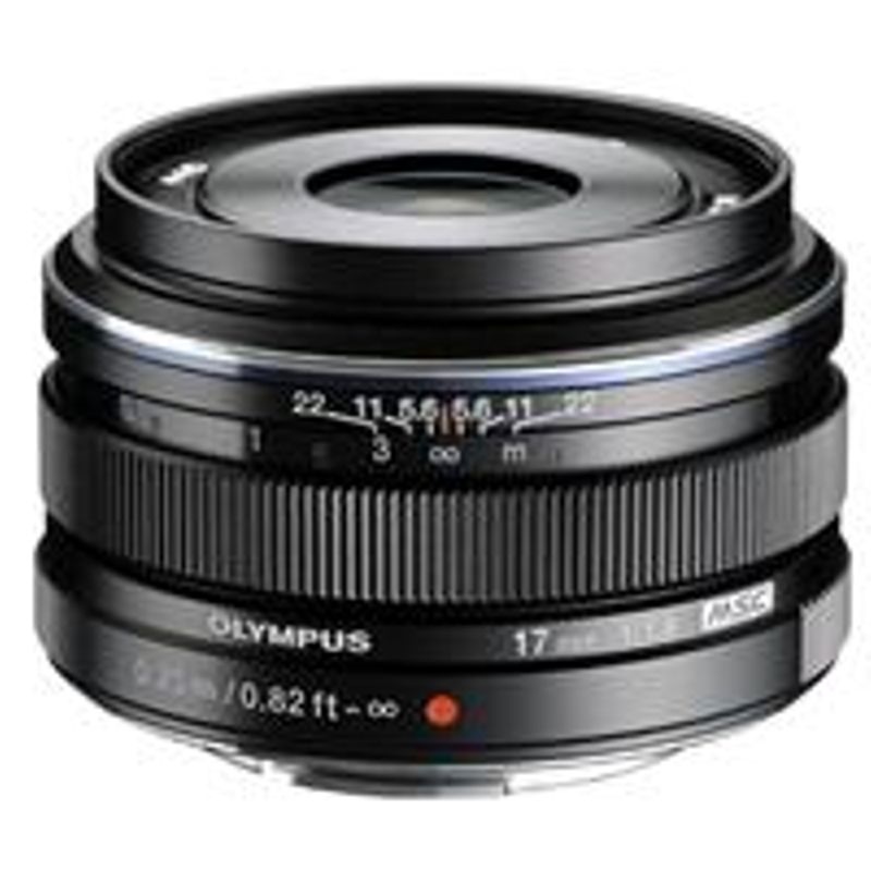 Olympus M. Zuiko Digital 17mm f/1.8 Lens - Black - for Micro Four Thirds System