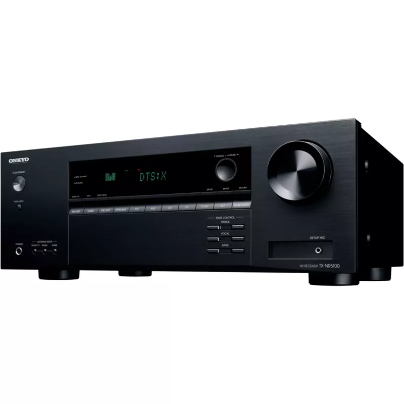 Onkyo - TX-NR5100 80W 7.2-Ch. with Dolby Atmos Home Theater and Gaming AV Receiver with Alexa Compatible - Black