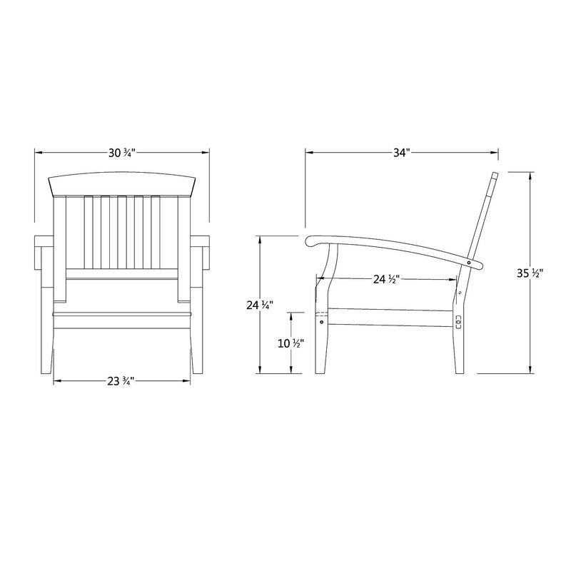 Rent to own Cambridge Casual Leon Teak Patio Lounge Chair with Cushion Weathered Teak/Off