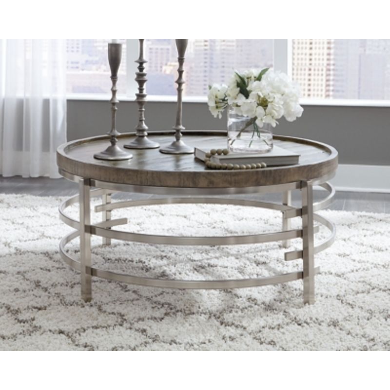 Gray Zinelli Round Cocktail Table