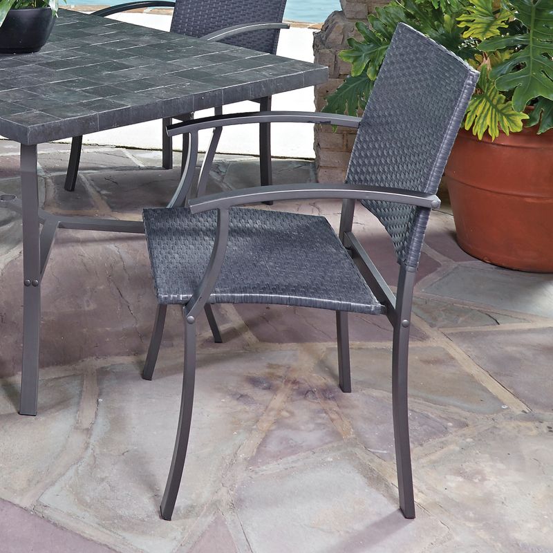 Cumberland Stone Outdoor Arm Chairs by Home Styles - Gray