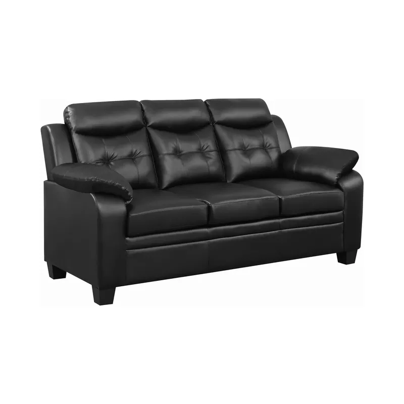 Finley Tufted Upholstered Sofa Black