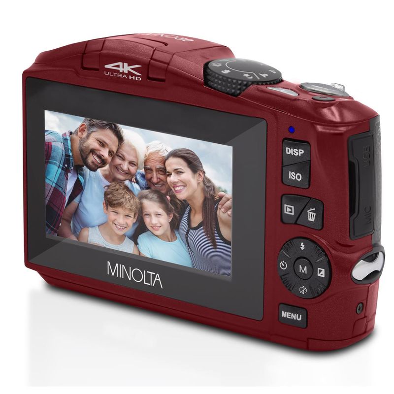 Minolta Minolta MND50 48 MP 4K Ultra HD Digital Camera (Red)