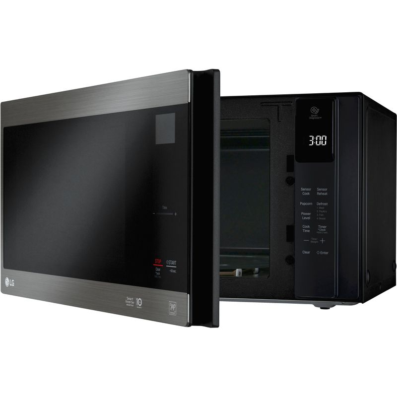 Alt View Zoom 12. LG - NeoChef 1.5 Cu. Ft. Countertop Microwave with Sensor Cooking and EasyClean - Black stainless steel