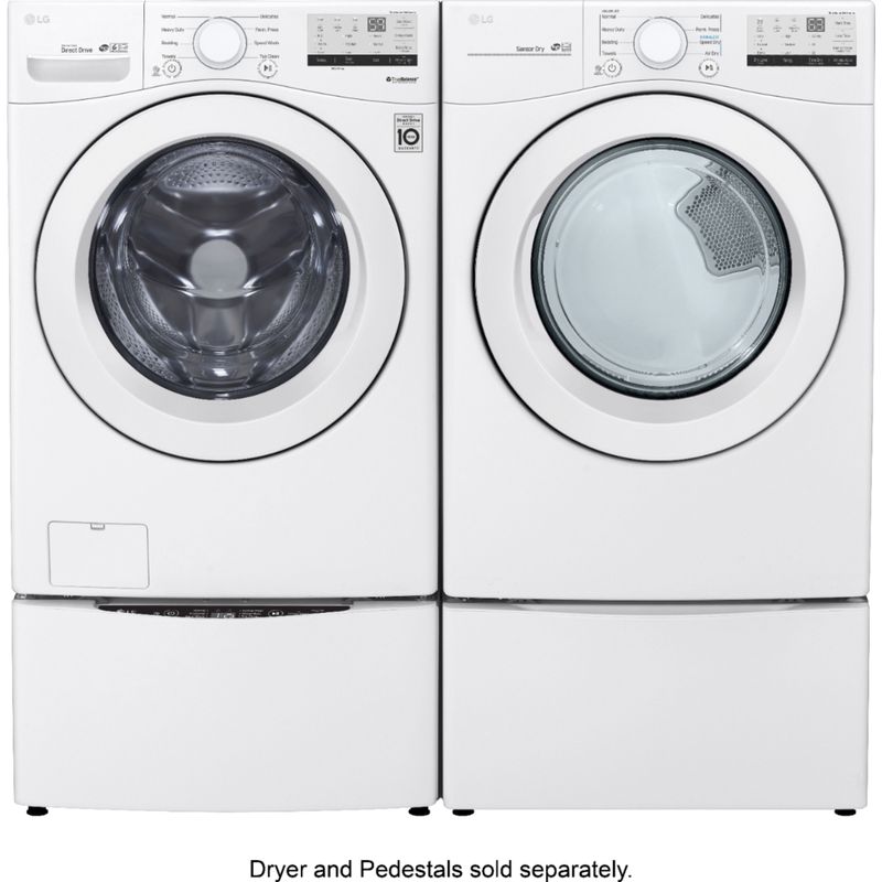 Alt View Zoom 19. LG - 4.5 Cu. Ft. High Efficiency Stackable Front-Load Washer with 6Motion Technology - White
