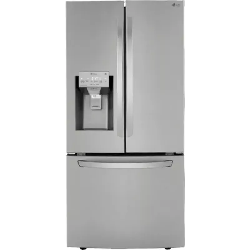 LG - 24.5 Cu. Ft. French Door Smart Refrigerator with External Tall Ice and Water - Stainless Steel