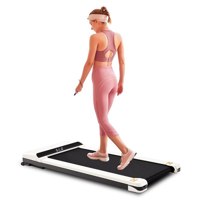Portable Treadmill, Slim Treadmill with LED Display and Sport APP - Pink