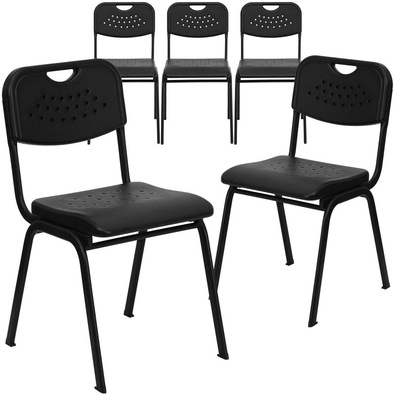Plastic Stack Chair - Black