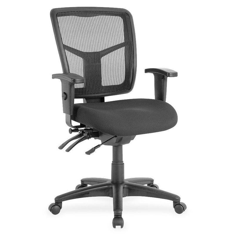 Lorell Managerial Swivel Mesh Mid-back Chair - LLR86802