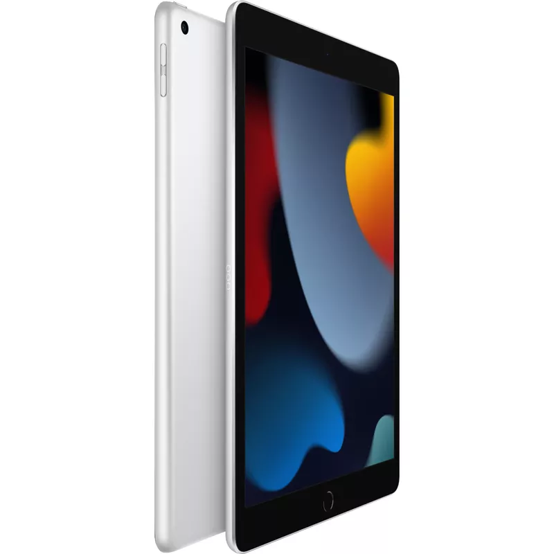 Apple 10.2-Inch iPad (9th Generation) with Wi-Fi 256GB Silver Blue Case Bundle