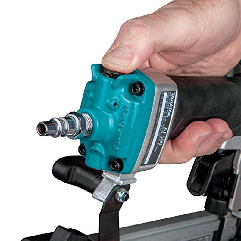 Makita MAC100QK1 Quiet Series 1/2 HP, 1 Gallon Compact, Oil-Free, Electric Air Compressor, and 18 Gauge Brad Nailer Combo Kit