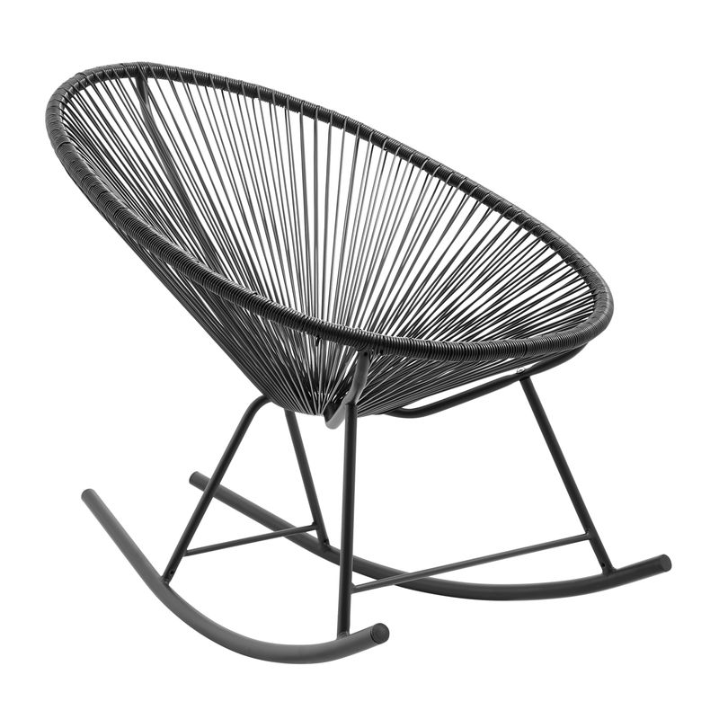 Corvus Sarcelles Modern Wicker Patio Rocking Chairs (Set of 2) - Detail 2