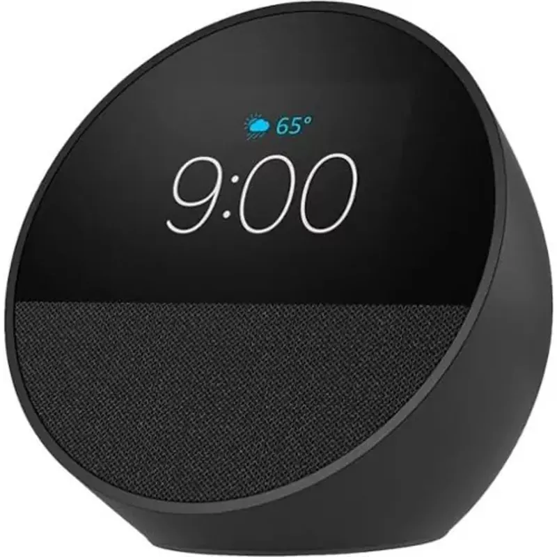 Amazon Echo Spot (2024 release), Smart alarm clock with vibrant sound and Alexa - Black