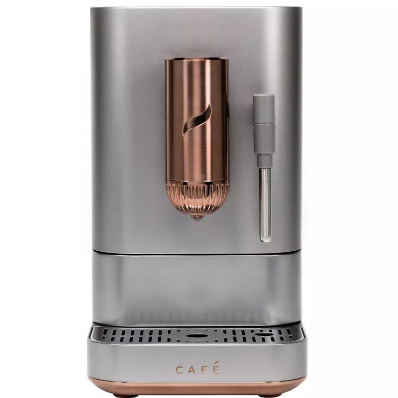 Café - Affetto Automatic Espresso Machine with 20 bars of pressure, Milk Frother, and Built-In Wi-Fi - Steel Silver