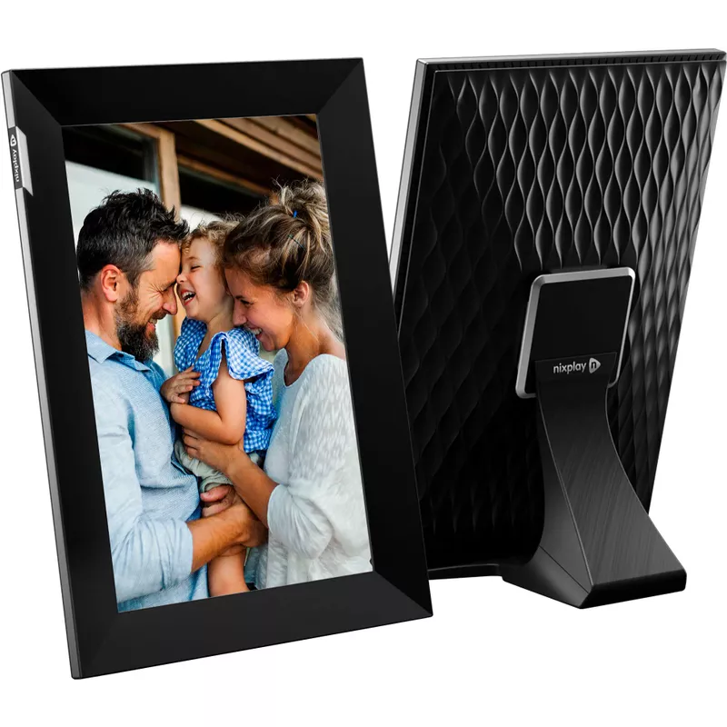 Nixplay - W10K Touch 10.1-inch LCD Smart Digital Photo Frame - Black/Silver