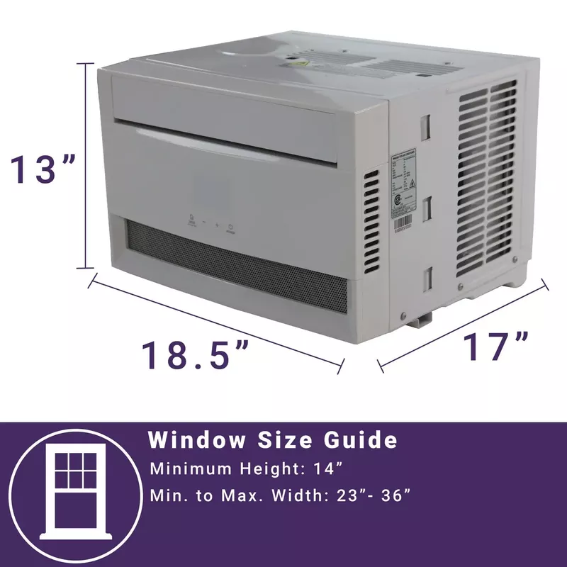 FREONIC - 8,000 BTU Sleek Design Window Air Conditioner