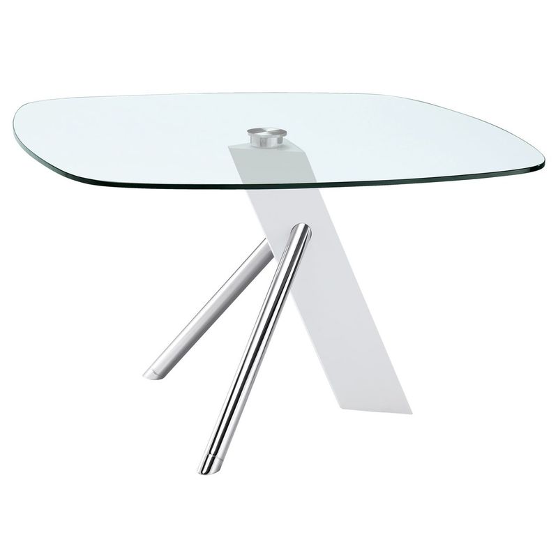 Casabianca Home Urban Collection Metal/ Glass Round Dining Table