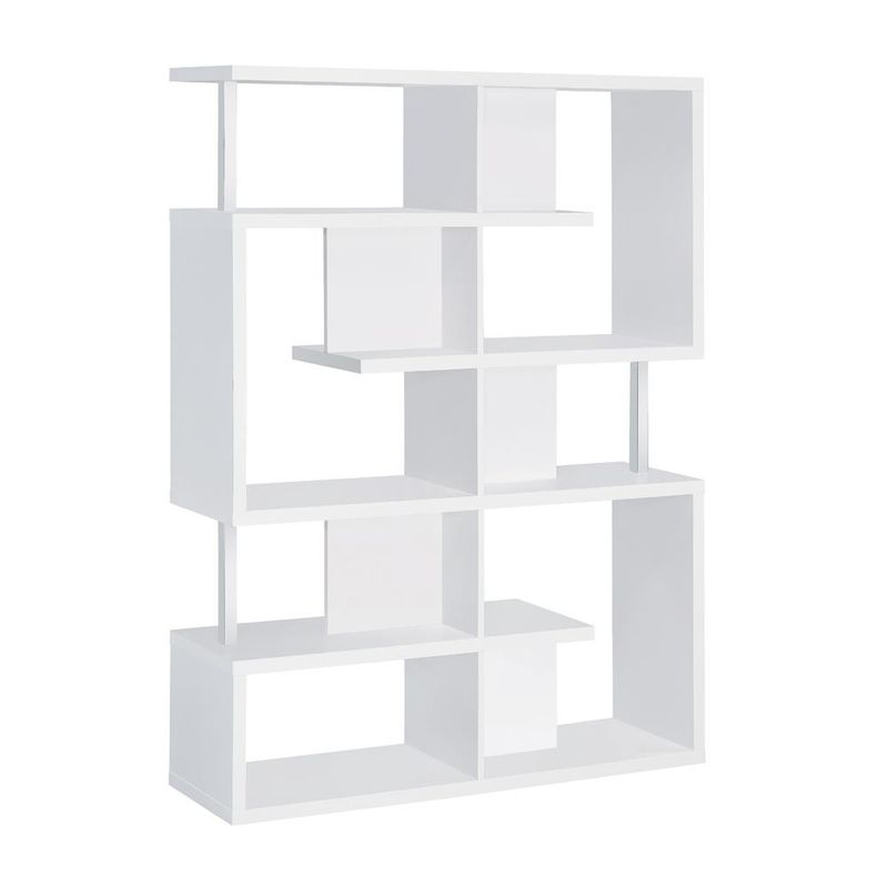 5-tier Bookcase White and Chrome