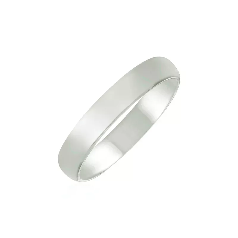 14k White Gold Comfort Fit Wedding Band (Size 6)