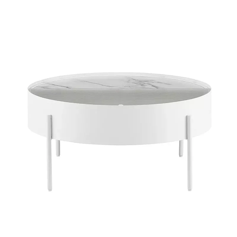 Walker Edison - Modern Sliding-Top Coffee Table - White