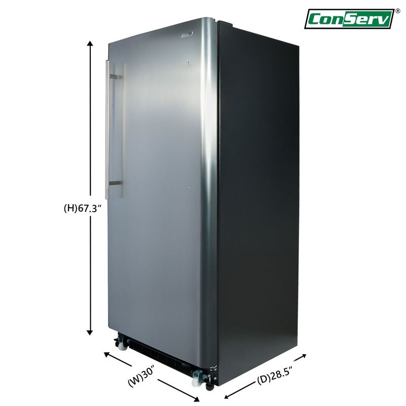 Conserv 17 cu. ft. Convertible Upright Freezer-Refrigerator in Stainless - stainless steel