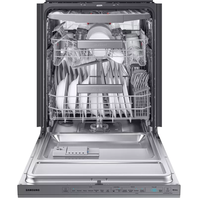 Samsung - Linear Wash 24" Top Control Built-In Dishwasher with AutoRelease Dry, 39 dBA - Stainless Steel