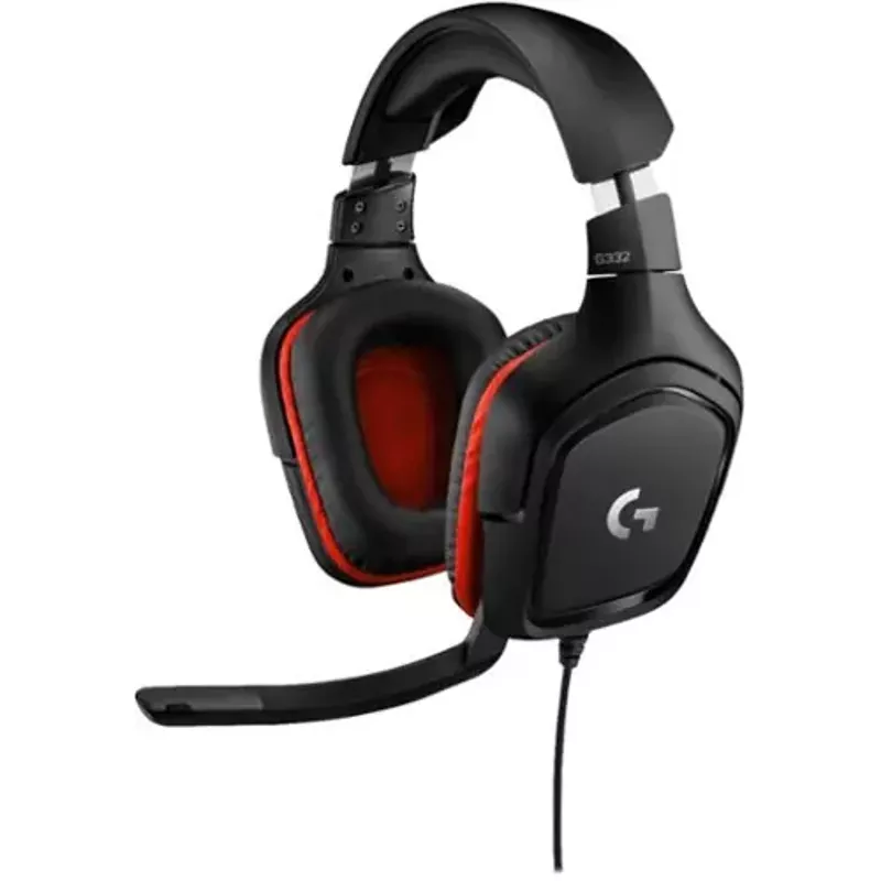 Logitech - G332 Wired Gaming Headset for PC - Black/Red